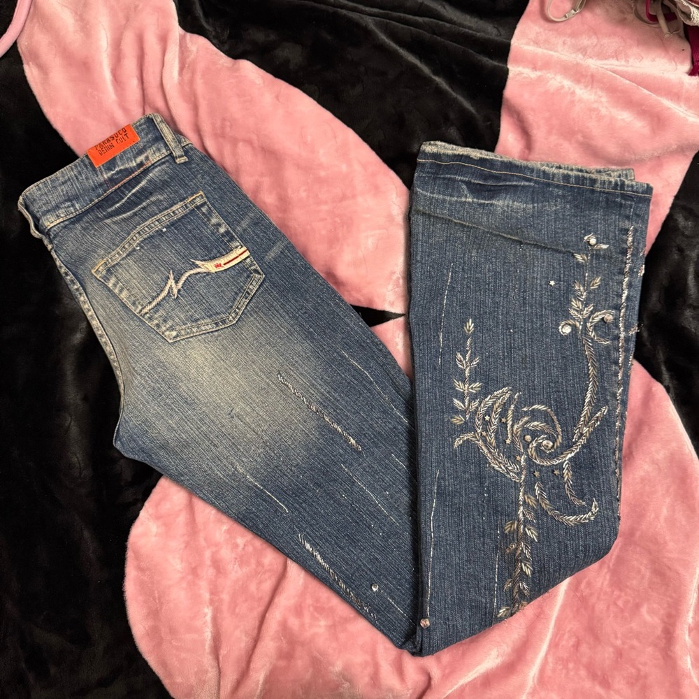 Parasuco Embroidered Blue Jeans